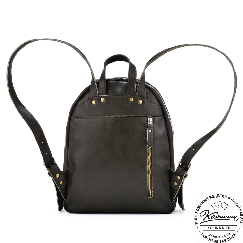 Кожаный рюкзак "Джессика" (хаки гладкая кожа)